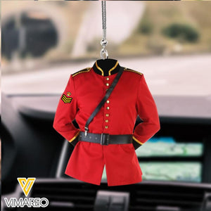 PERSONALIZED RCMP CANADA RANK CAR HANGING ORNAMENT M3Q