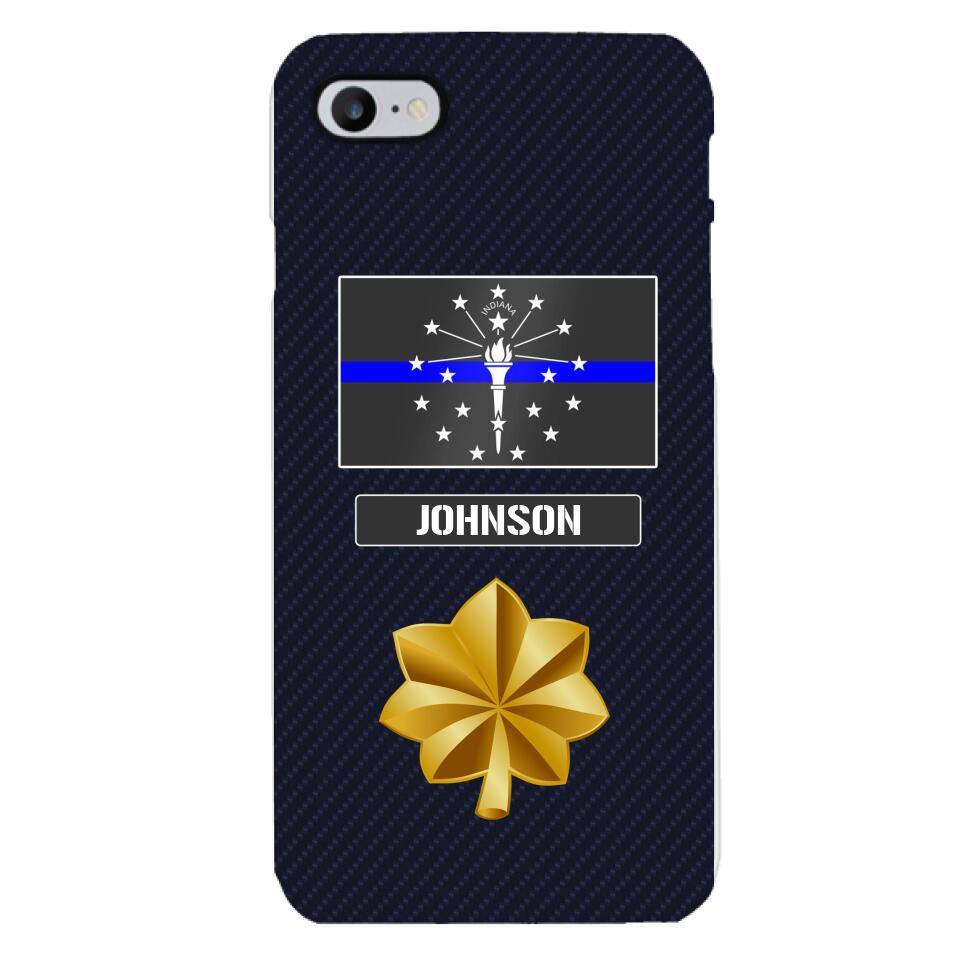 Personalized Indiana Thin Blue Line Phone Case Printed 22MAR-DT23