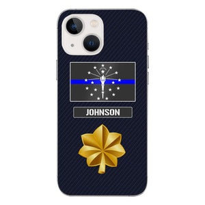 Personalized Indiana Thin Blue Line Phone Case Printed 22MAR-DT23