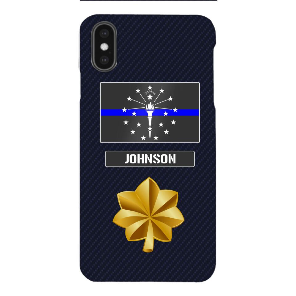 Personalized Indiana Thin Blue Line Phone Case Printed 22MAR-DT23