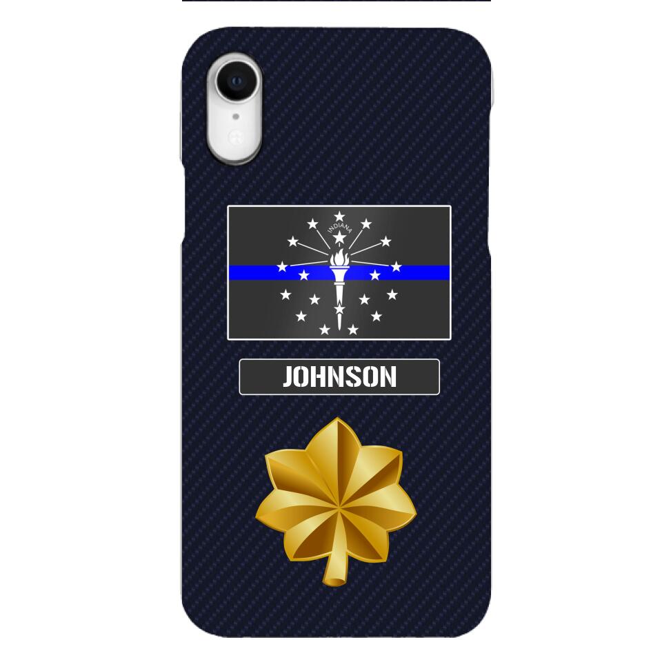 Personalized Indiana Thin Blue Line Phone Case Printed 22MAR-DT23