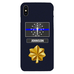 Personalized Indiana Thin Blue Line Phone Case Printed 22MAR-DT23