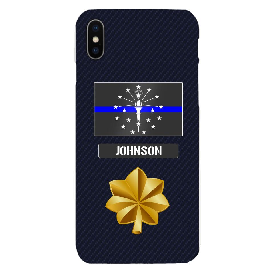 Personalized Indiana Thin Blue Line Phone Case Printed 22MAR-DT23