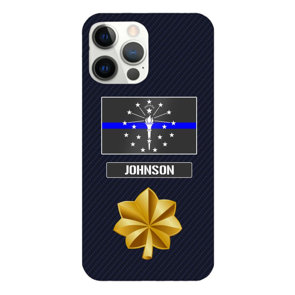 Personalized Indiana Thin Blue Line Phone Case Printed 22MAR-DT23