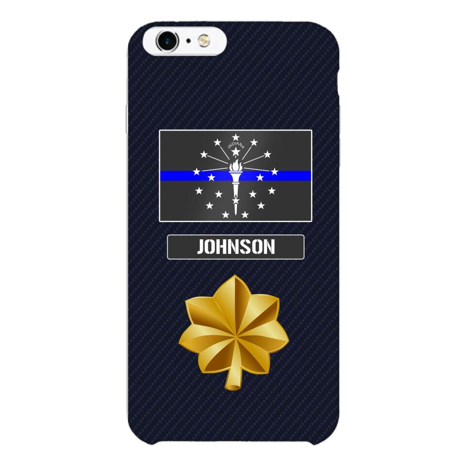 Personalized Indiana Thin Blue Line Phone Case Printed 22MAR-DT23