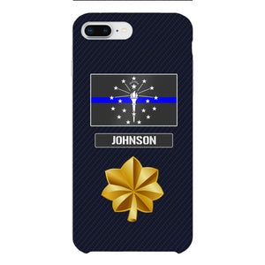 Personalized Indiana Thin Blue Line Phone Case Printed 22MAR-DT23