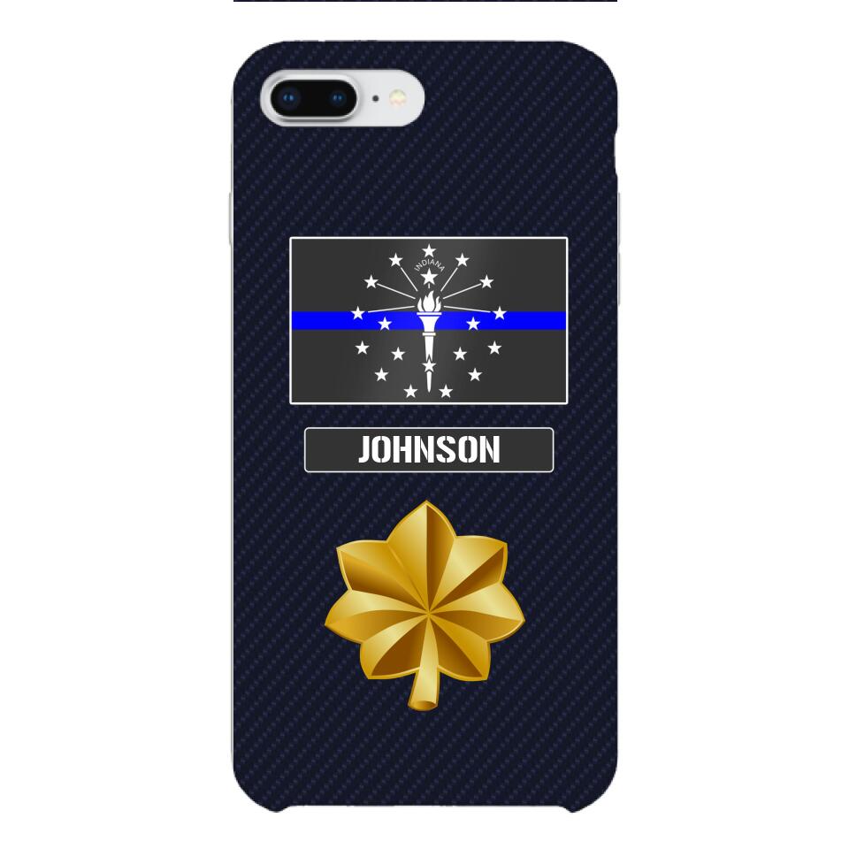 Personalized Indiana Thin Blue Line Phone Case Printed 22MAR-DT23