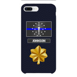 Personalized Indiana Thin Blue Line Phone Case Printed 22MAR-DT23