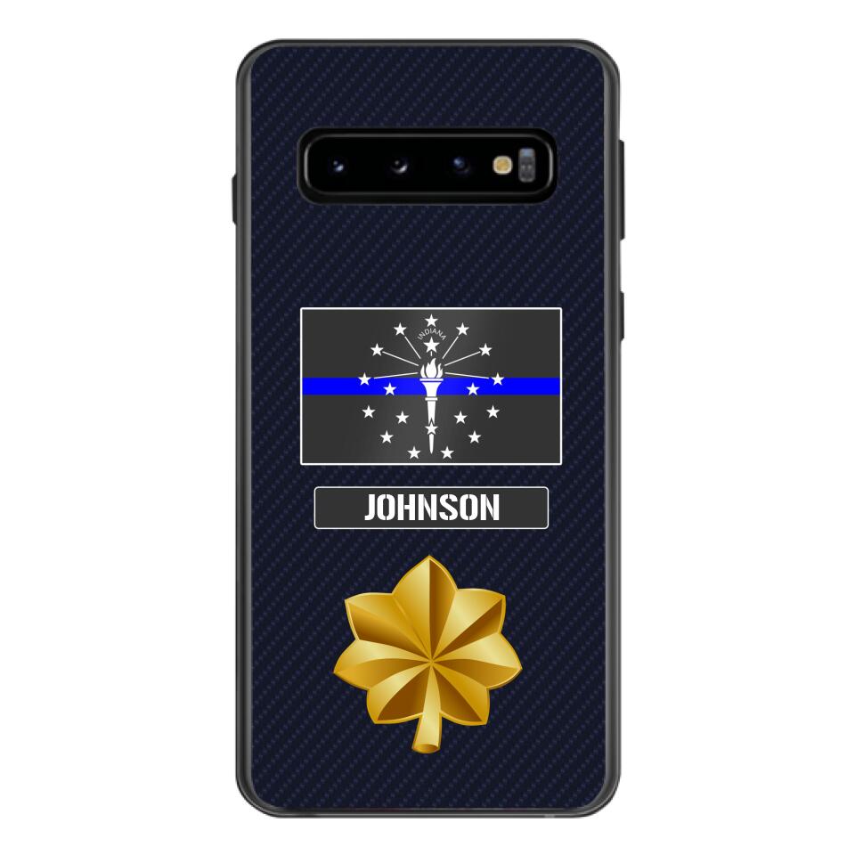 Personalized Indiana Thin Blue Line Phone Case Printed 22MAR-DT23