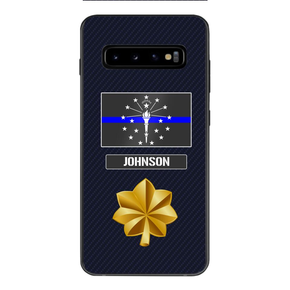 Personalized Indiana Thin Blue Line Phone Case Printed 22MAR-DT23