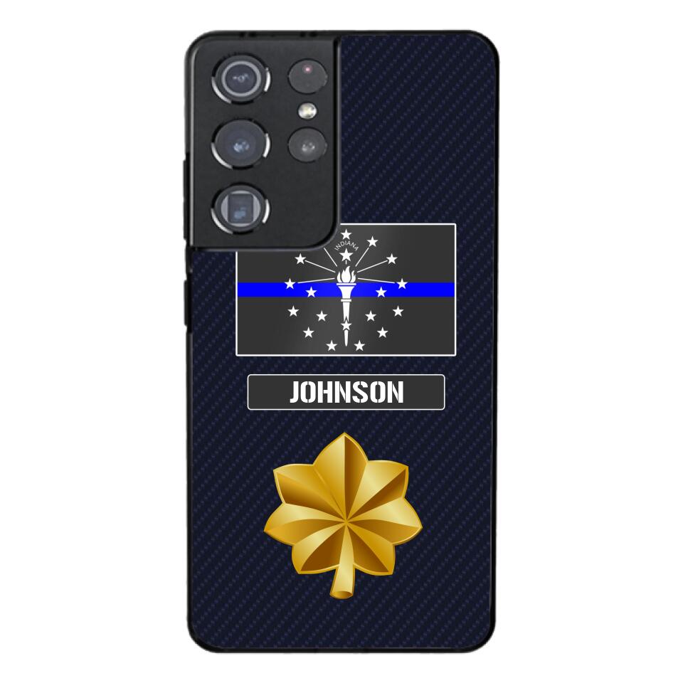 Personalized Indiana Thin Blue Line Phone Case Printed 22MAR-DT23
