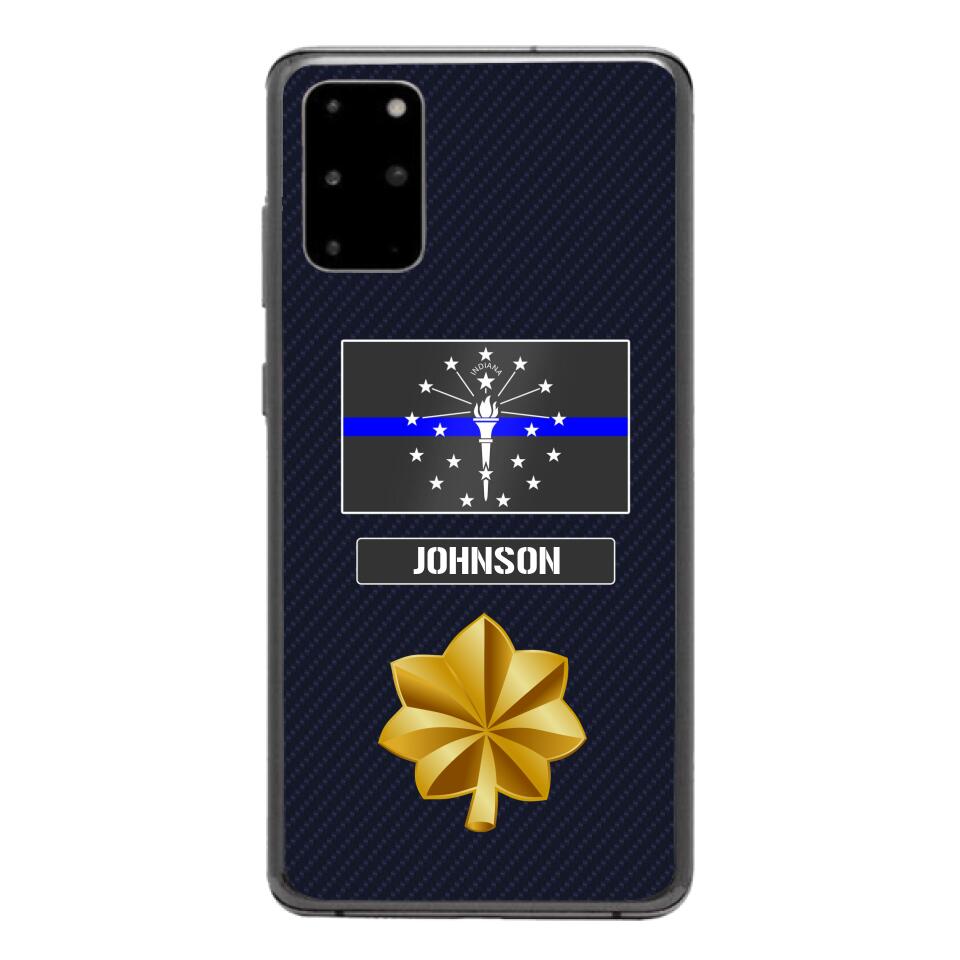 Personalized Indiana Thin Blue Line Phone Case Printed 22MAR-DT23