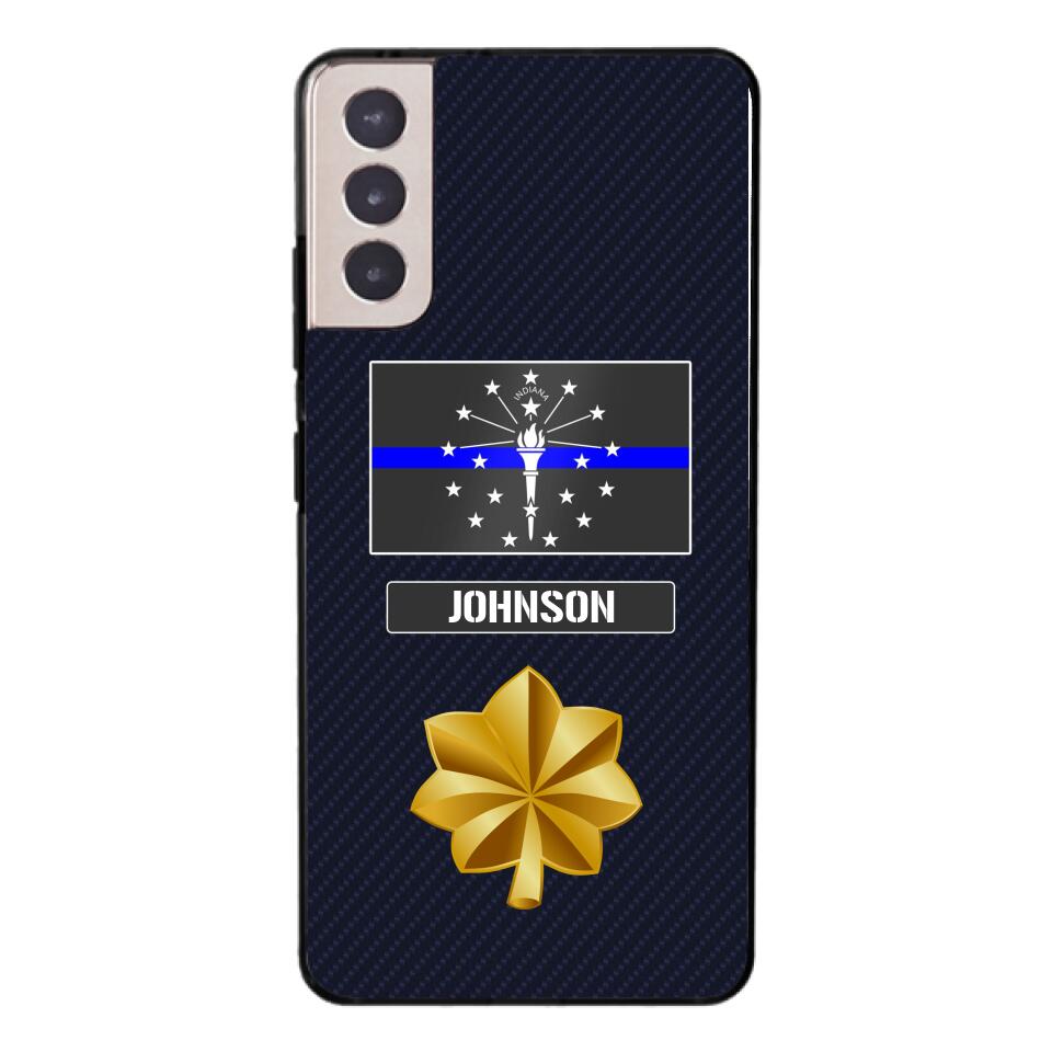 Personalized Indiana Thin Blue Line Phone Case Printed 22MAR-DT23