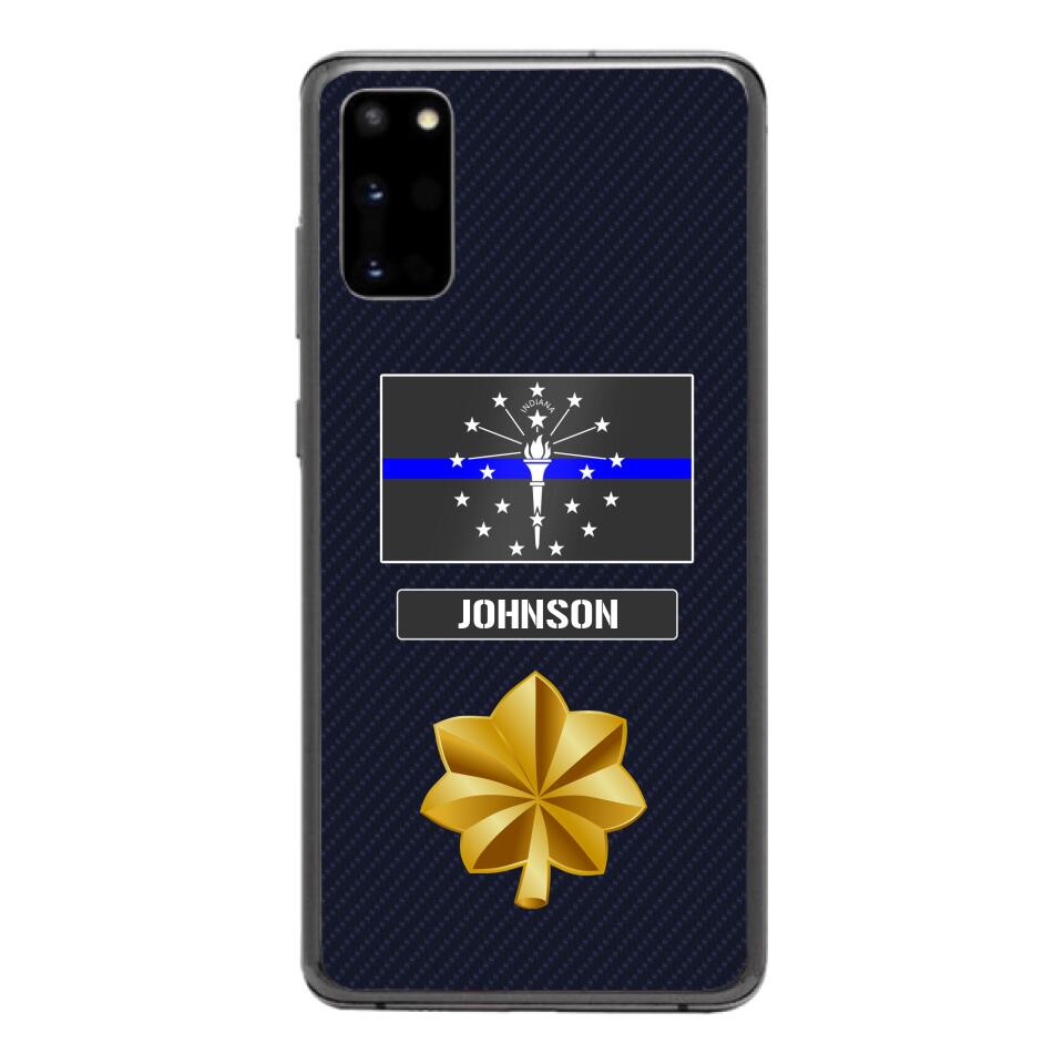 Personalized Indiana Thin Blue Line Phone Case Printed 22MAR-DT23