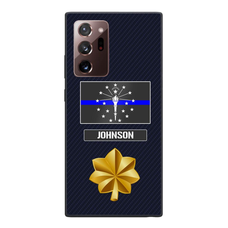 Personalized Indiana Thin Blue Line Phone Case Printed 22MAR-DT23