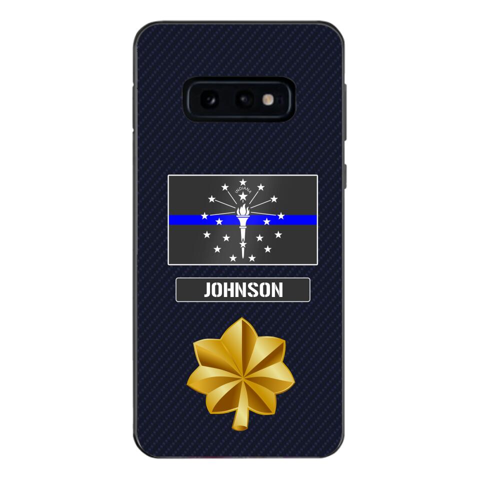Personalized Indiana Thin Blue Line Phone Case Printed 22MAR-DT23