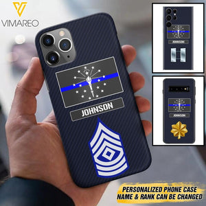 Personalized Indiana Thin Blue Line Phone Case Printed 22MAR-DT23