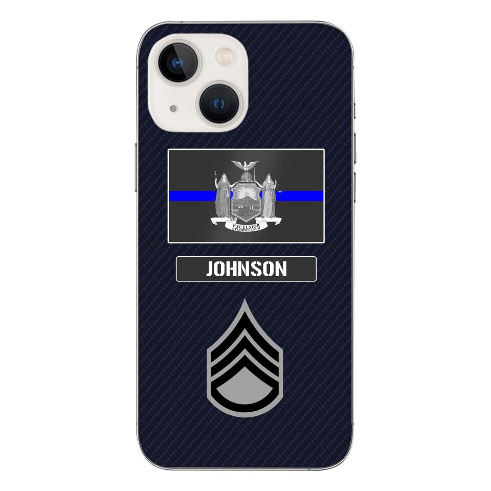 Personalized New York Thin Blue Line Phone Case Printed 22MAR-DT23