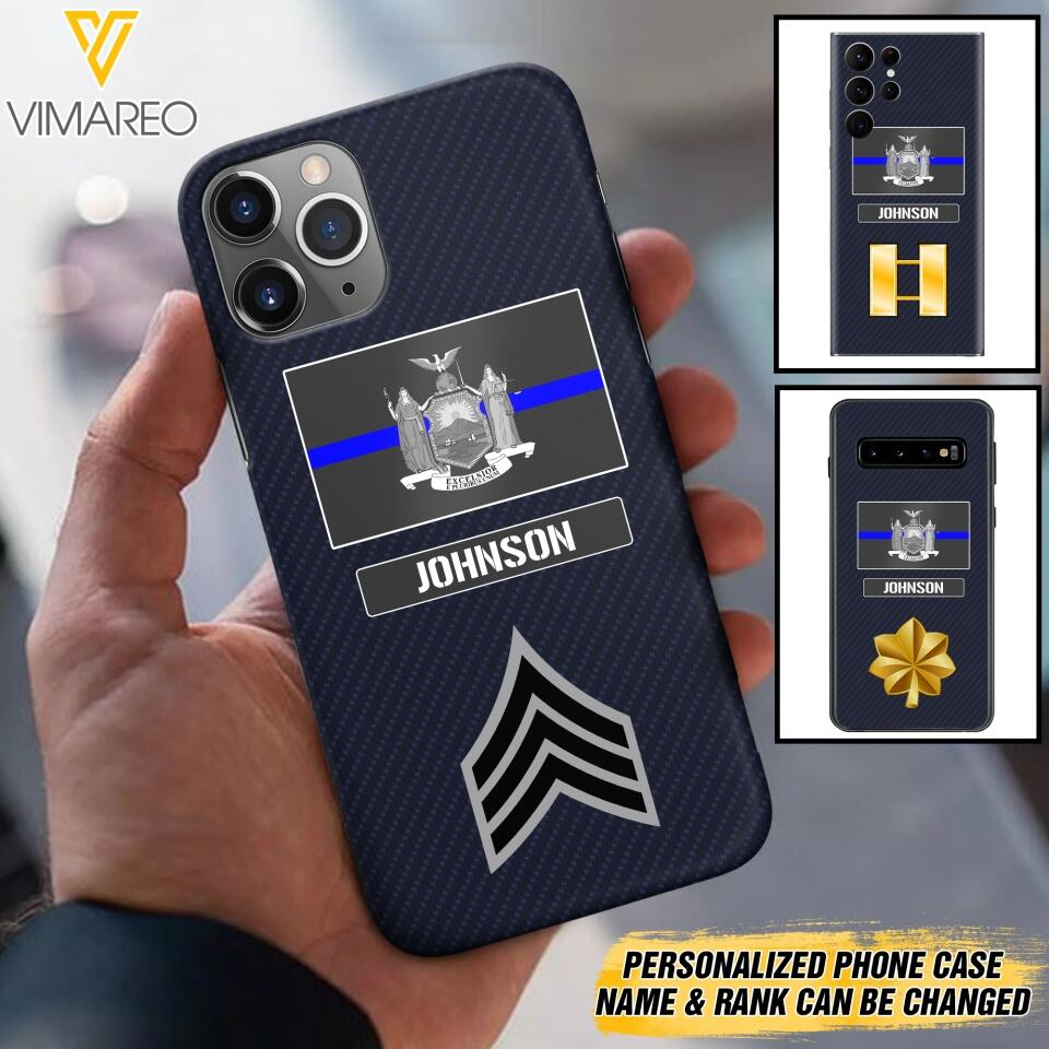 Personalized New York Thin Blue Line Phone Case Printed 22MAR-DT23