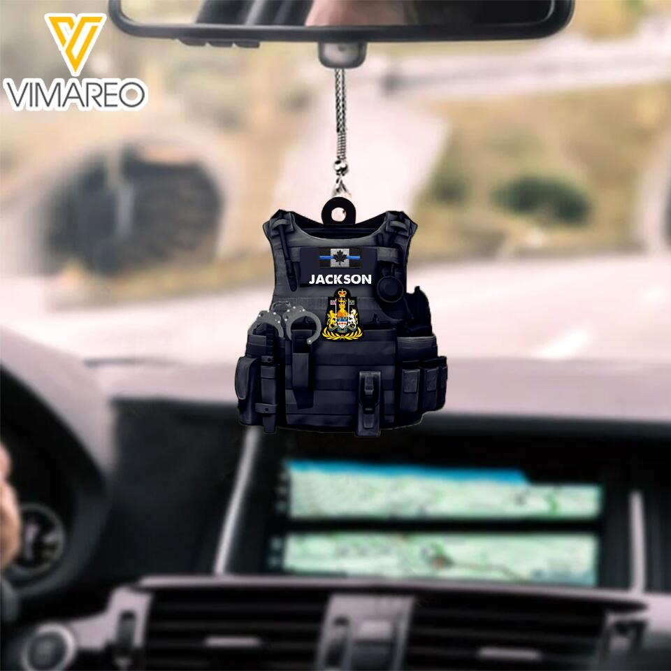 PERSONALIZED CANADIAN POLICE CAR HANGING ORNAMENT MTTQ2403