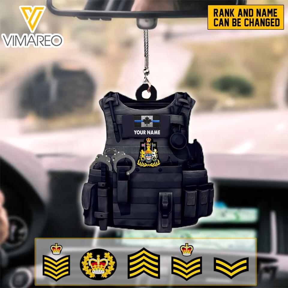 PERSONALIZED CANADIAN POLICE CAR HANGING ORNAMENT MTTQ2403