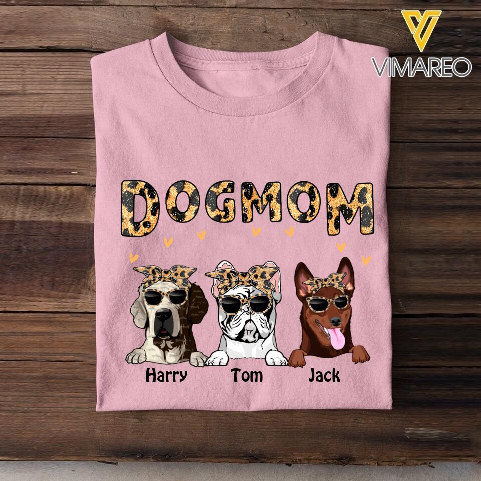Personalized Dog Mom Tshirt Printed 22MAR-DT23