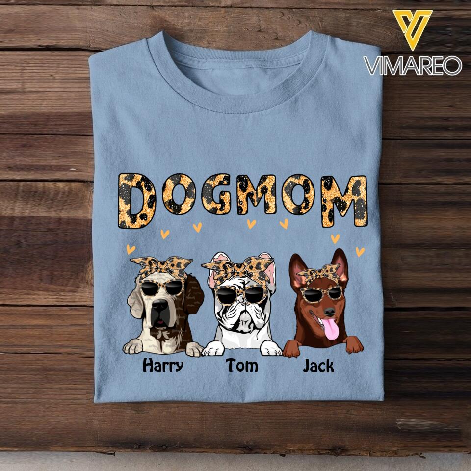 Personalized Dog Mom Tshirt Printed 22MAR-DT23