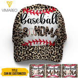 Personalized Baseball Grandma Peaked Cap T3Q 2503
