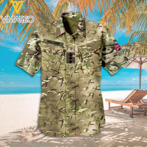 Personalized British Soldier Camo Hawaii Shirt Printed 22MAR-DT25