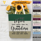 Personalized Fist Mom Now Grandma Tote Bag Printed 22MAR-MQ25