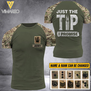 Personalized British Soldier Camo Tshirt Printed 22MAR-HQ26