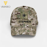 Personalized U.S Soldier Camo Peaked Cap Printed 22MAR-HC26