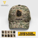Personalized British Soldier Camo Peaked Cap Printed 22MAR-HC26