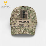 Personalized British Soldier Camo Peaked Cap Printed 22MAR-HC26