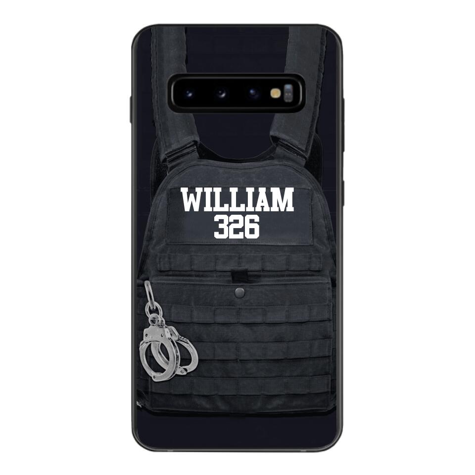 Personalized Thin Blue Line Phone Case Printed 25MAR-LN28
