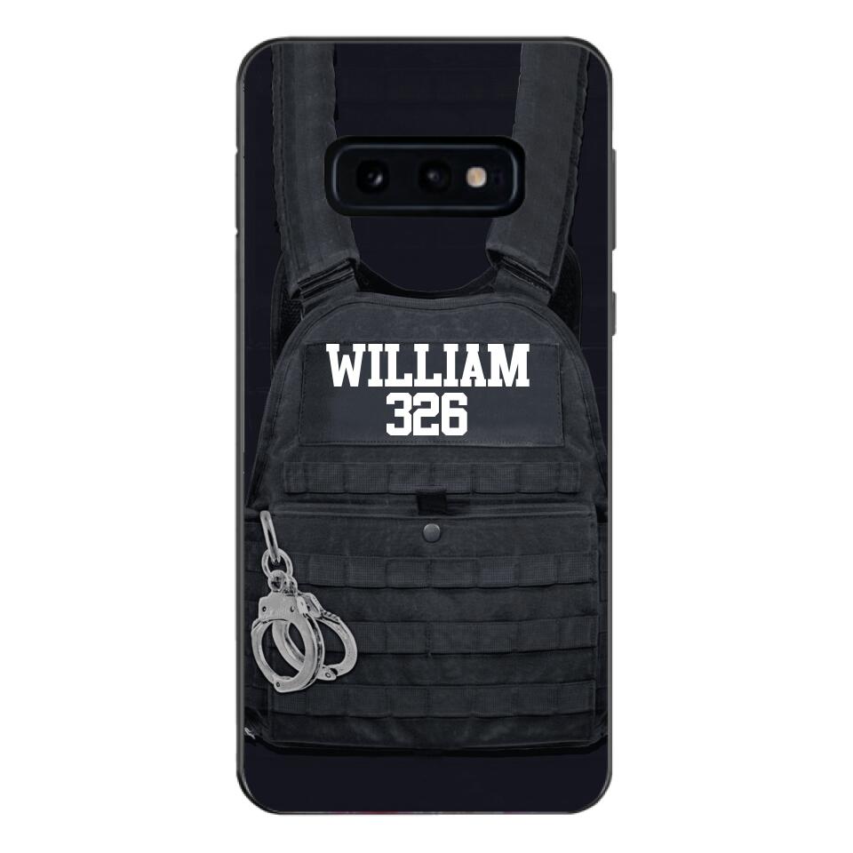 Personalized Thin Blue Line Phone Case Printed 25MAR-LN28