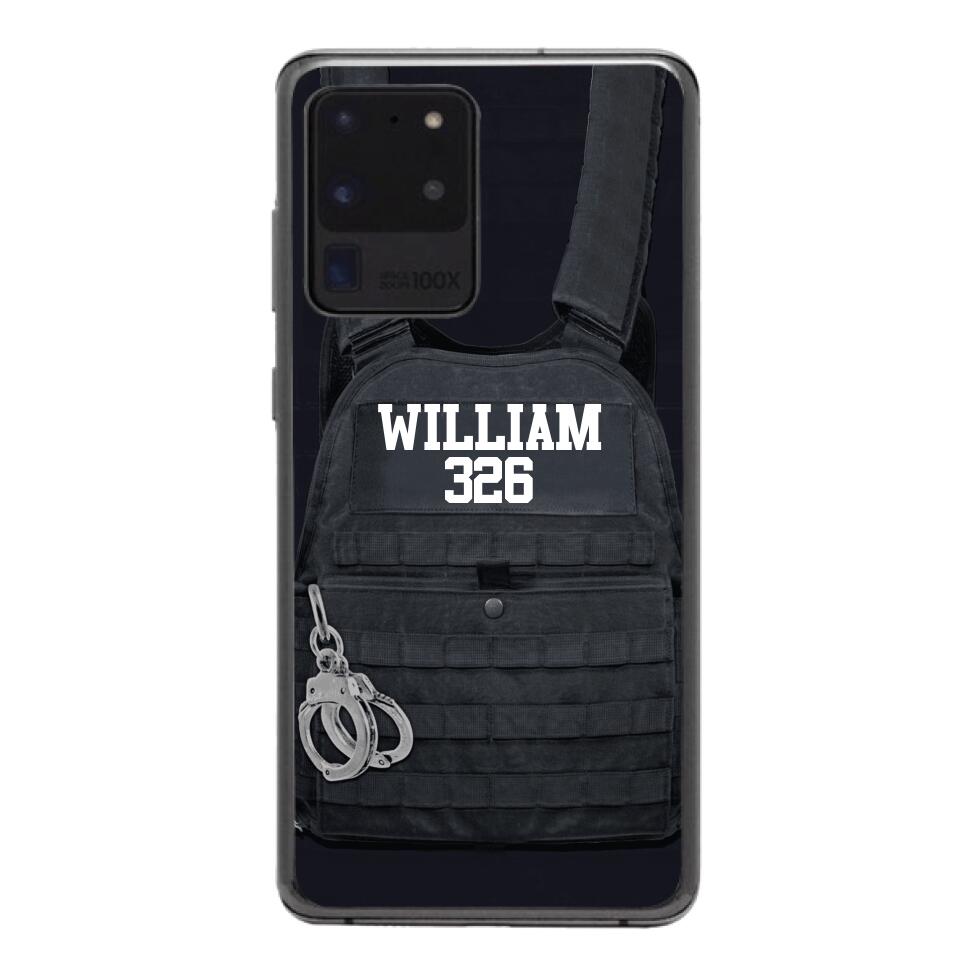 Personalized Thin Blue Line Phone Case Printed 25MAR-LN28