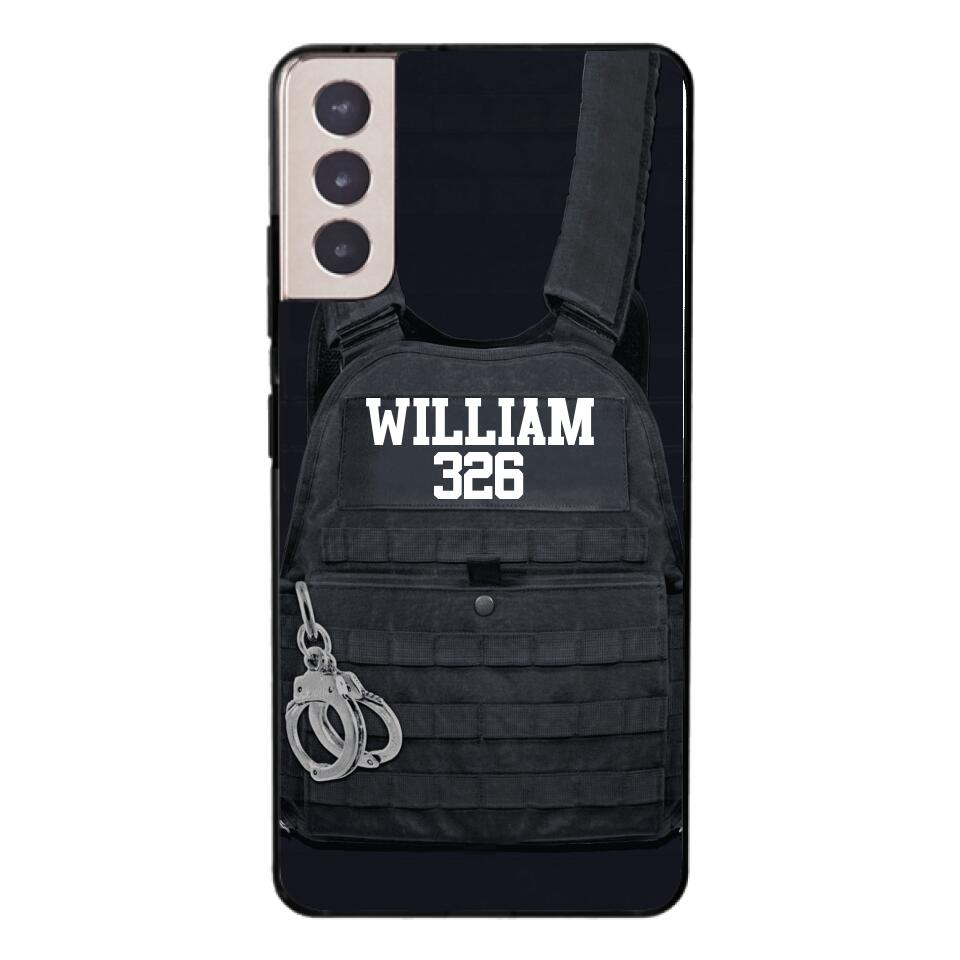 Personalized Thin Blue Line Phone Case Printed 25MAR-LN28