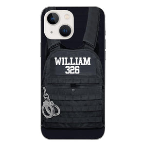Personalized Thin Blue Line Phone Case Printed 25MAR-LN28