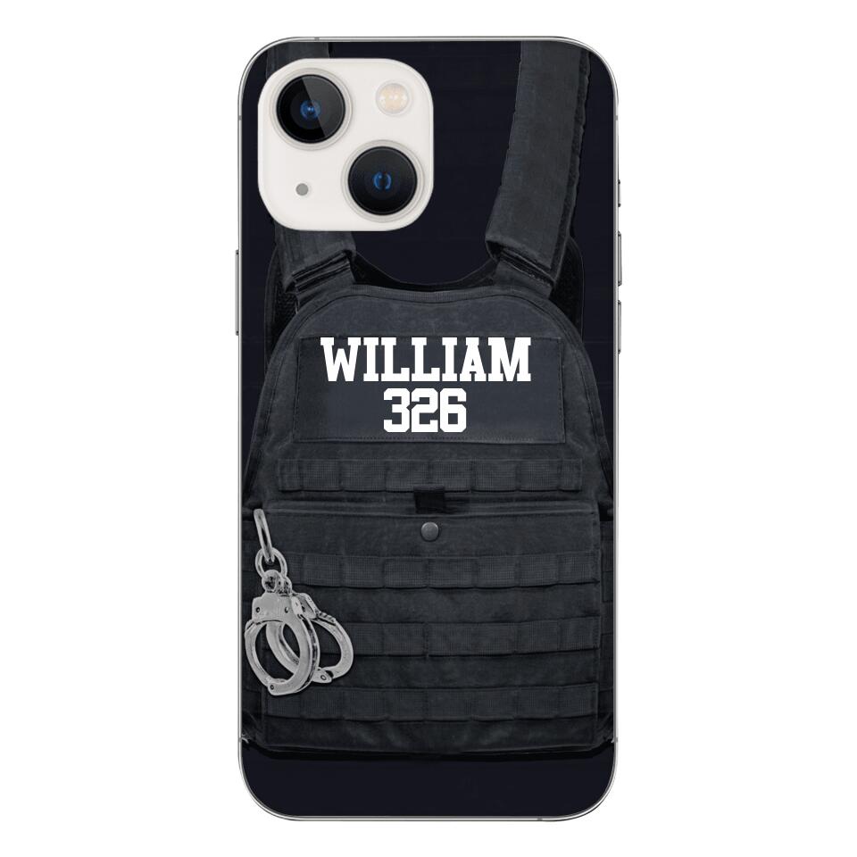 Personalized Thin Blue Line Phone Case Printed 25MAR-LN28