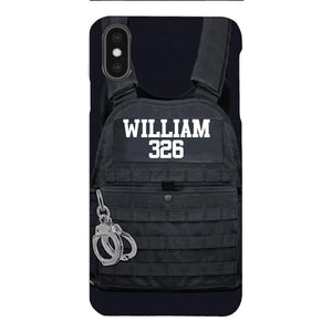 Personalized Thin Blue Line Phone Case Printed 25MAR-LN28