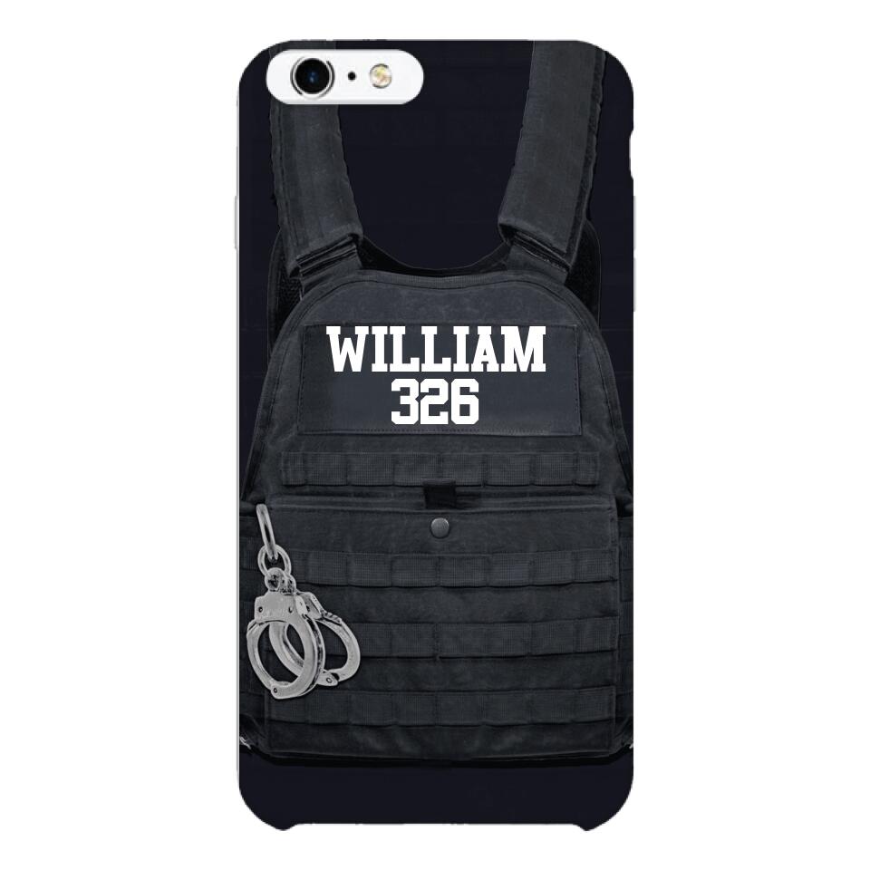 Personalized Thin Blue Line Phone Case Printed 25MAR-LN28