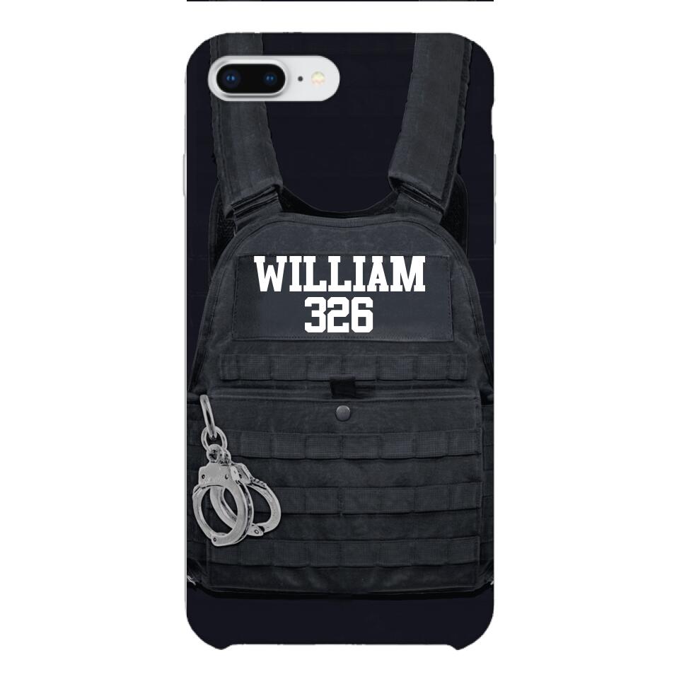 Personalized Thin Blue Line Phone Case Printed 25MAR-LN28