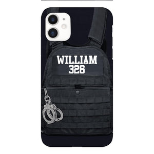 Personalized Thin Blue Line Phone Case Printed 25MAR-LN28