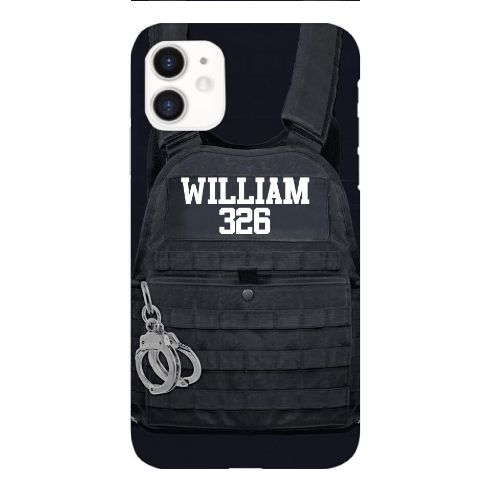 Personalized Thin Blue Line Phone Case Printed 25MAR-LN28