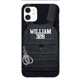Personalized Thin Blue Line Phone Case Printed 25MAR-LN28