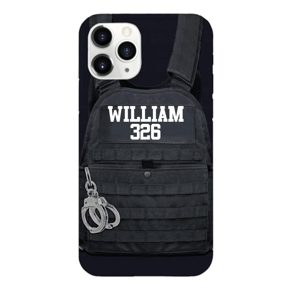 Personalized Thin Blue Line Phone Case Printed 25MAR-LN28