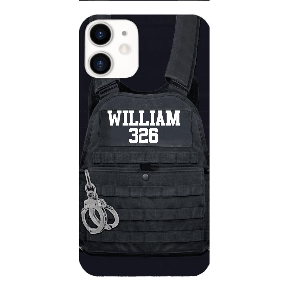Personalized Thin Blue Line Phone Case Printed 25MAR-LN28