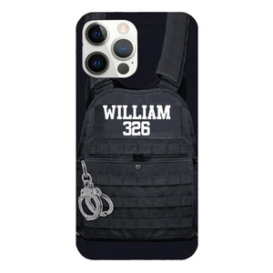 Personalized Thin Blue Line Phone Case Printed 25MAR-LN28