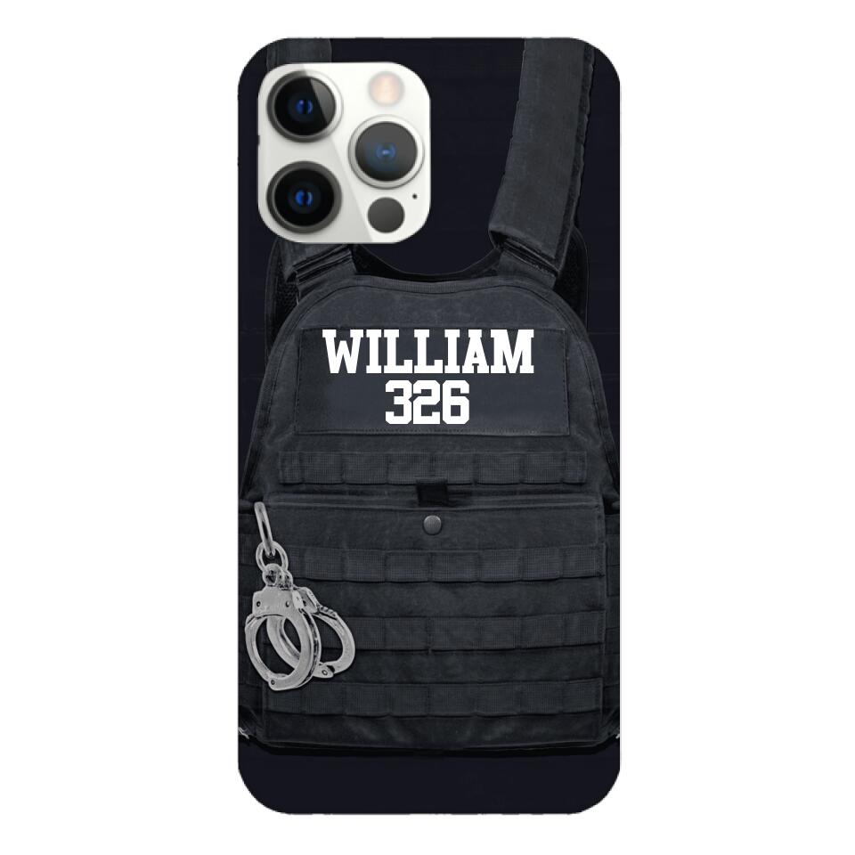 Personalized Thin Blue Line Phone Case Printed 25MAR-LN28